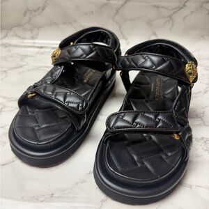 Kurt Geiger Orson Puff Black Quilted Sandals  Women’s EU Size 39